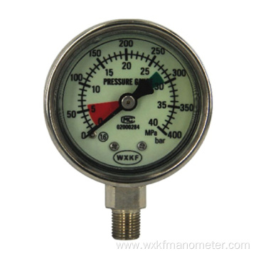 ss304 manometer stainless steel luminous pressure gauge